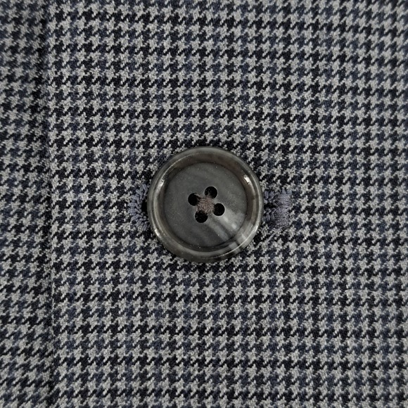 Stafford Travel Blazer Mens 52R Grey Houndstooth Classic Fit Year Round Wool Mix - Picture 5 of 15